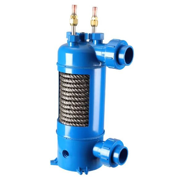Spiral titanium heat exchanger