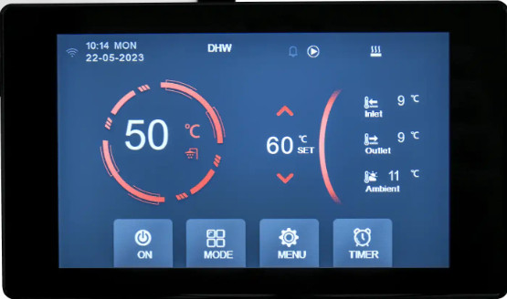 Arctic heat-pump touch controller