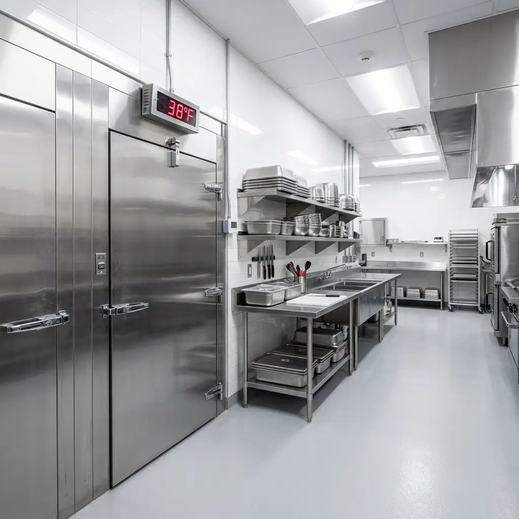 Commercial kitchen refrigeration systems